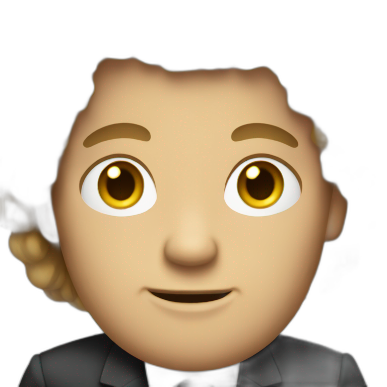 Curly light long hair president emoji