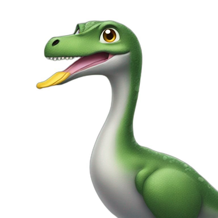 Dinosaur looking like a duck emoji