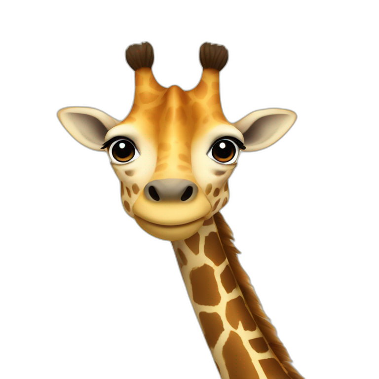 giraffe saying thank you emoji
