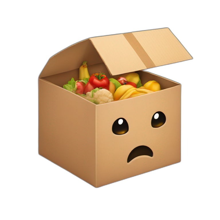 food delivery, angry box emoji