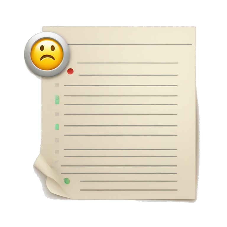 document, check mark ok emoji