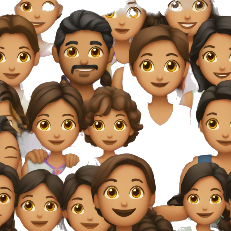 Hispanic Family of 4 2 moms emoji