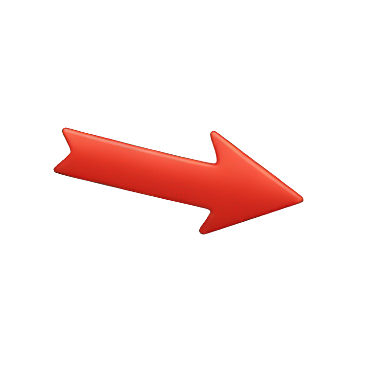 curved red arrow emoji