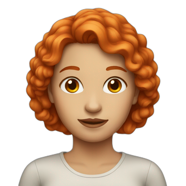 red haired woman emoji