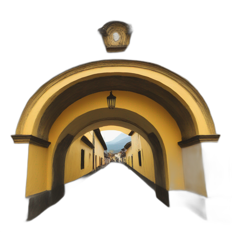 Antigua Guatemala yellow colonial Arch emoji