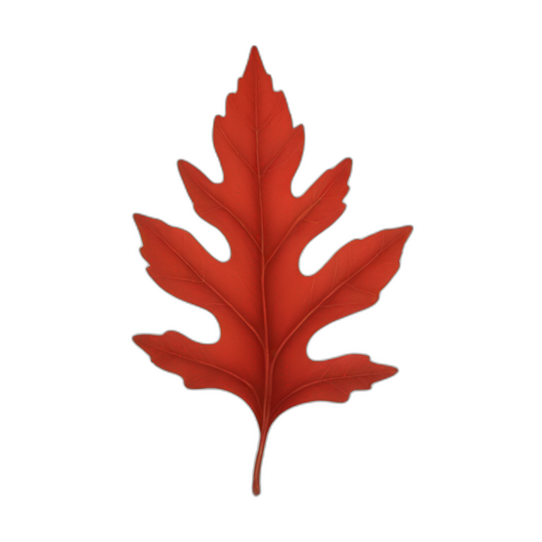 leaf red emoji