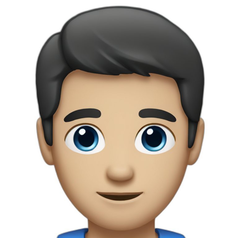 Men-with-blue-eyes-and-short-black-hair emoji