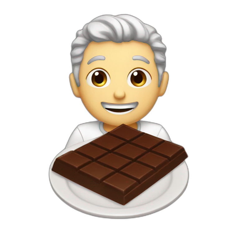 Tyros eating chocolate emoji