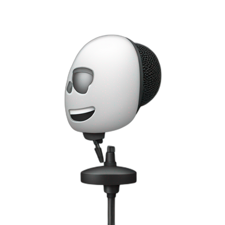 speakers with a microphone emoji