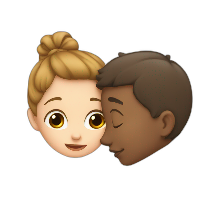 Boy kiss a girl emoji