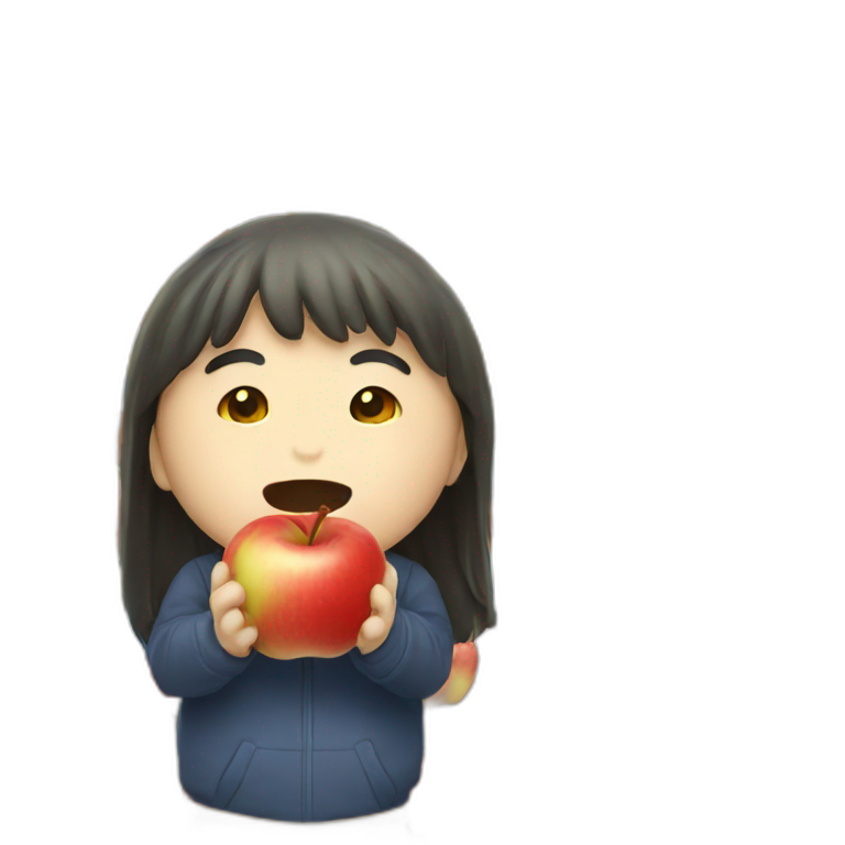 japanese apple fan emoji