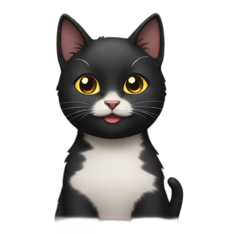 black smiling cat emoji