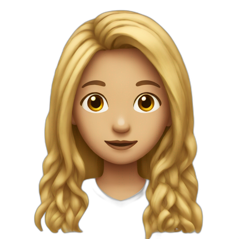 a girl with long hair emoji