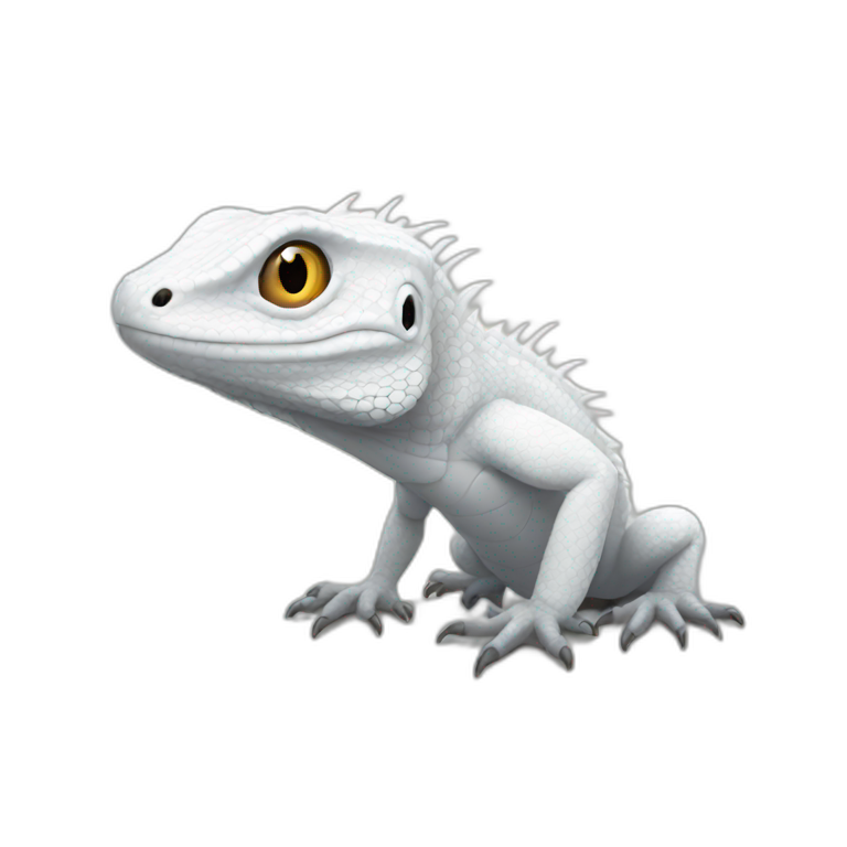 White lizard emoji