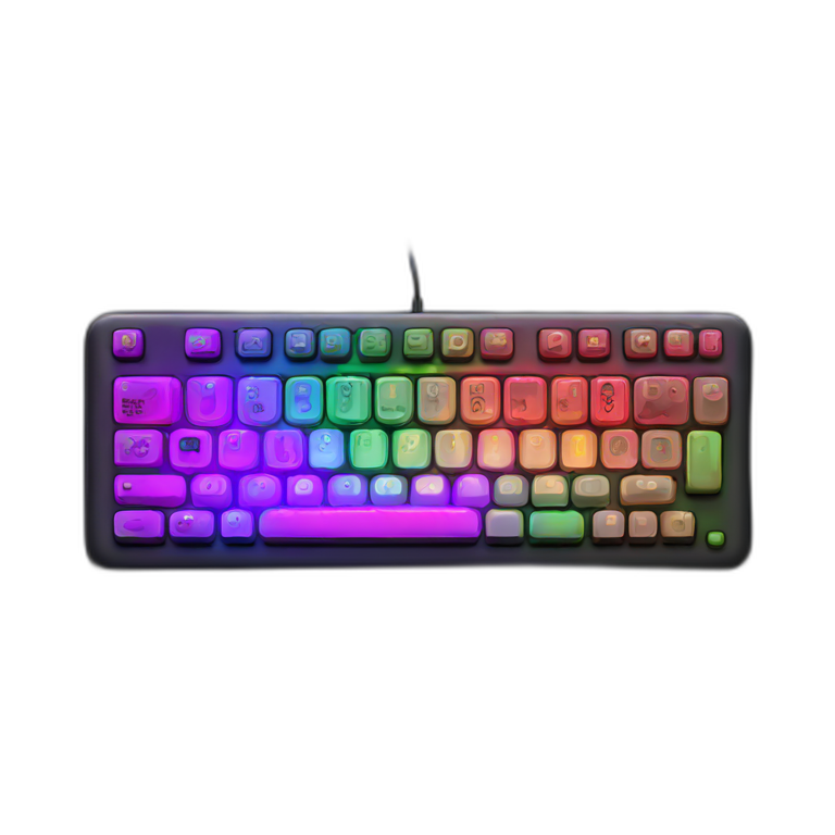 computer keyboard rgb backlight led emoji