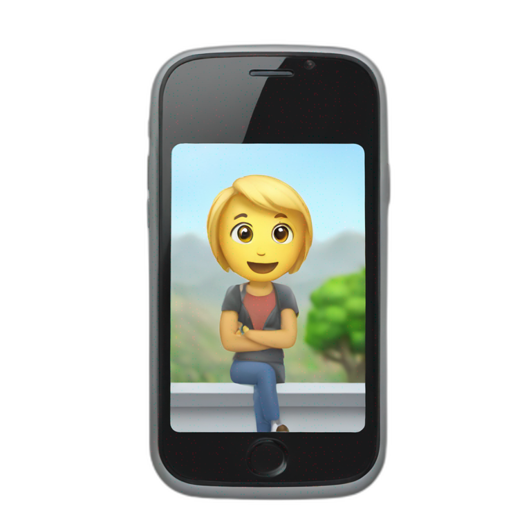 a video on the cell phone emoji