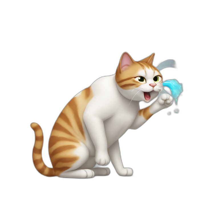 Cat farting the alphabet emoji