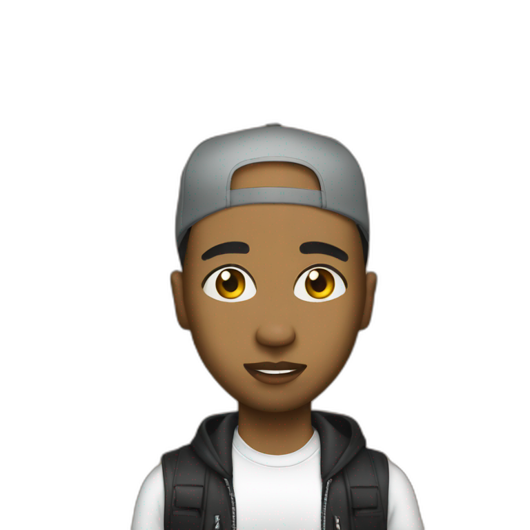 rapper mixed race emoji