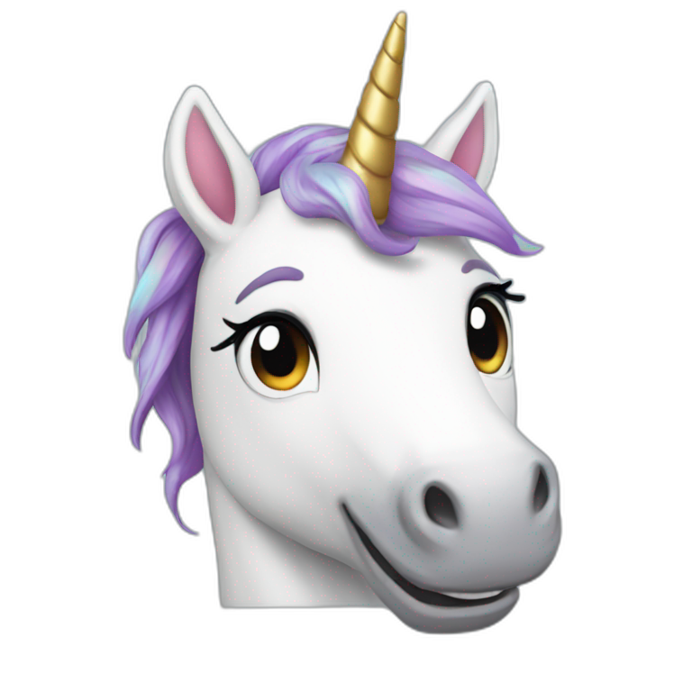 happy 2d unicorn emoji