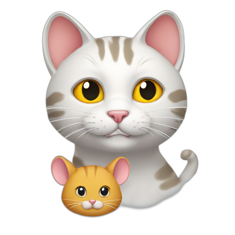 Cat and mouse emoji