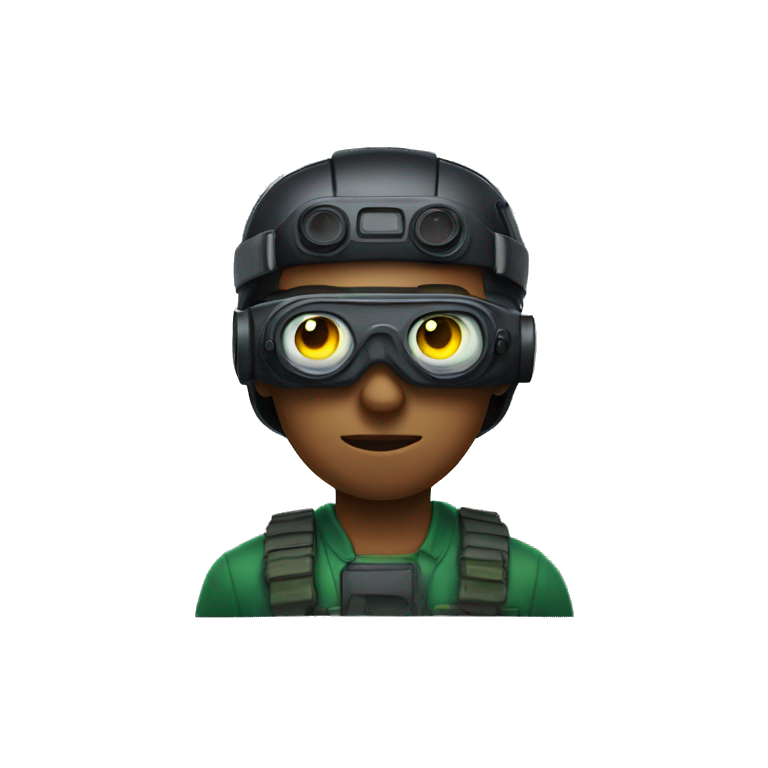 man wearing night vision goggles emoji