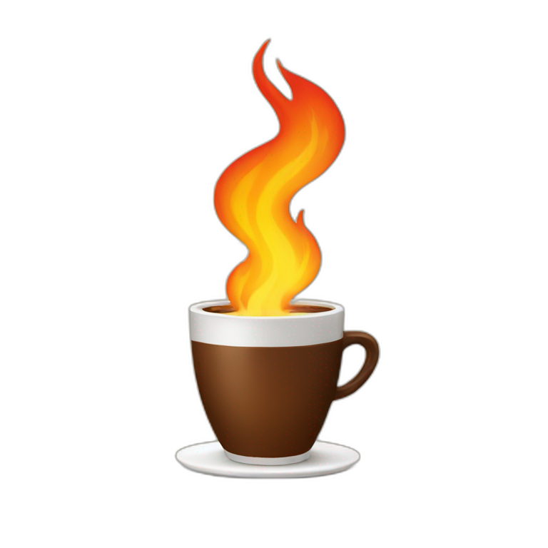 coffee on fire emoji