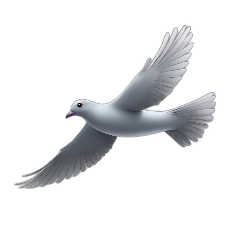 Flying pigeon in a plane emoji