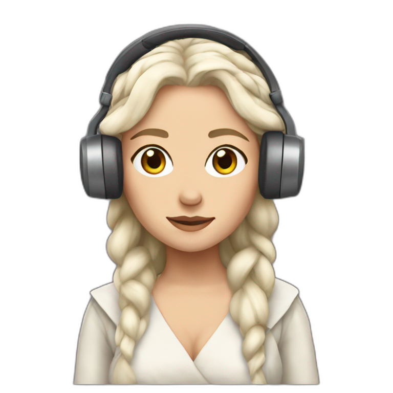 daenerys with headphones emoji