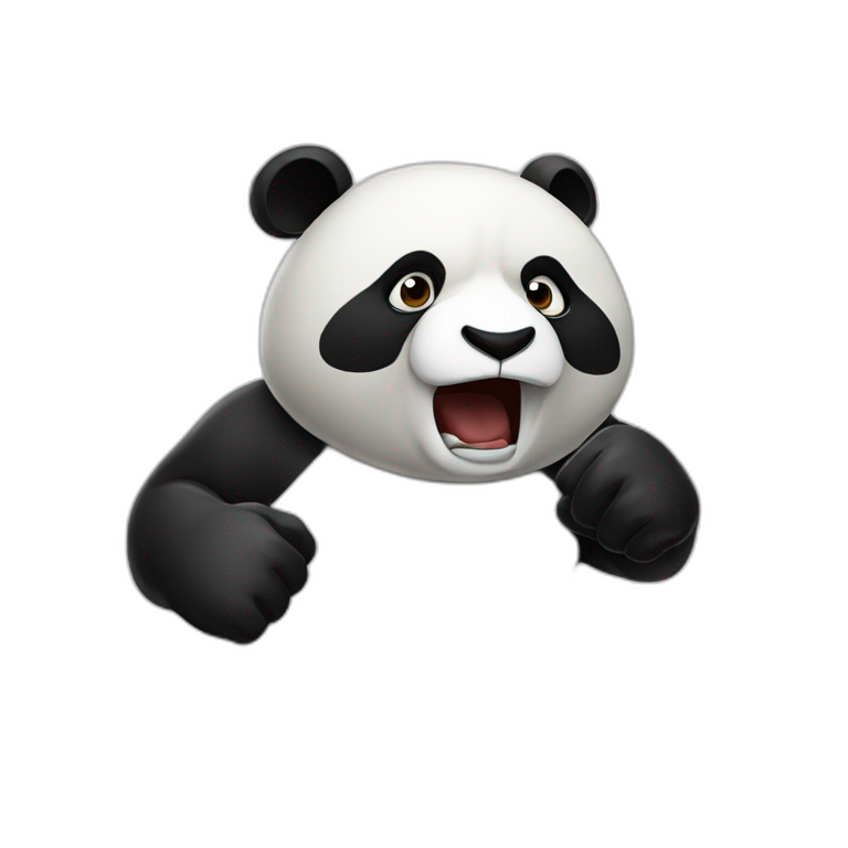 Panda giving a punch  emoji