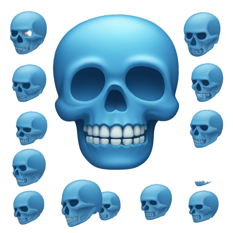 Blue skull emoji emoji