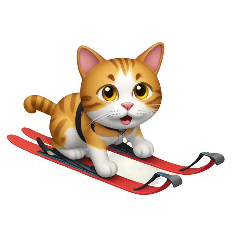 cat on skis emoji