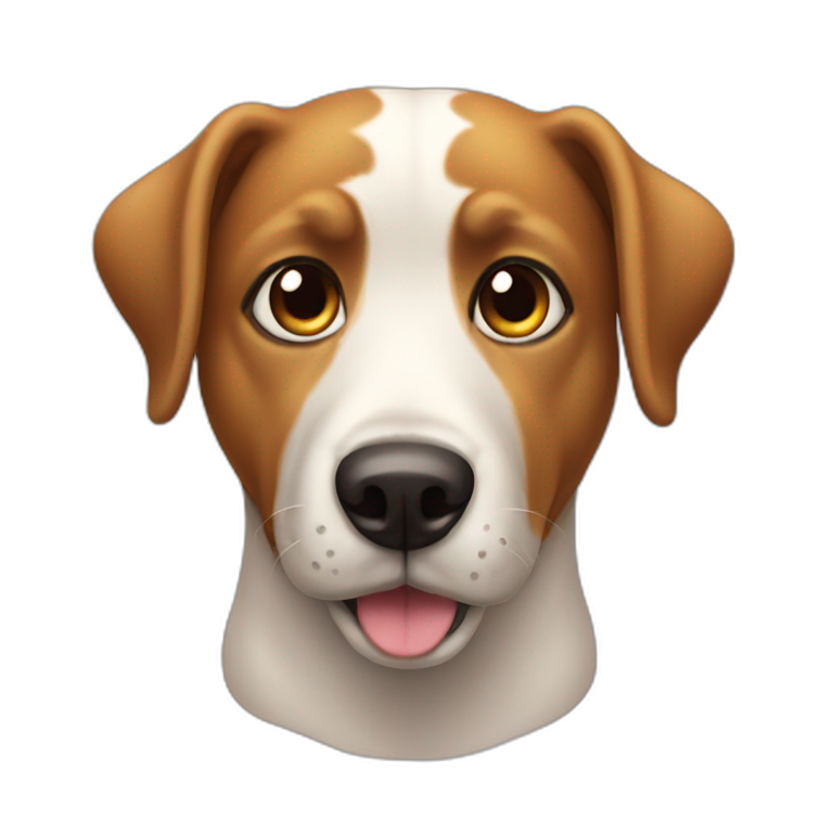 dog with eyes on half of face emoji