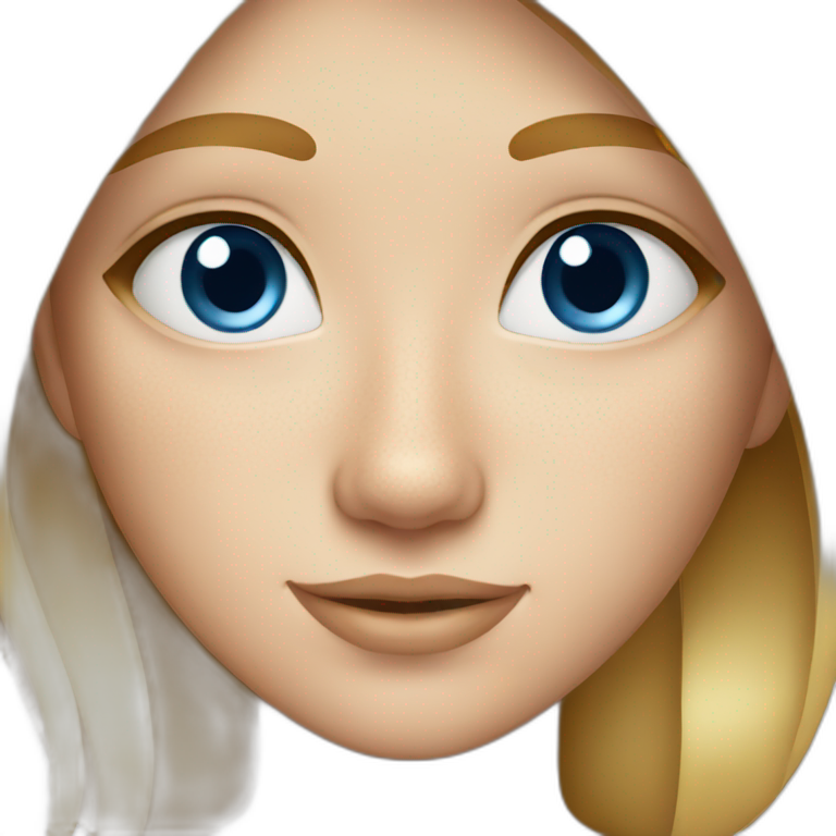 a blonde girl with blue eyes and freckles emoji