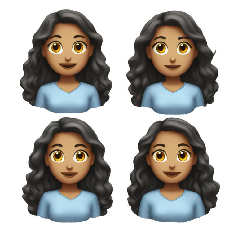 team of 4 girls friend emoji