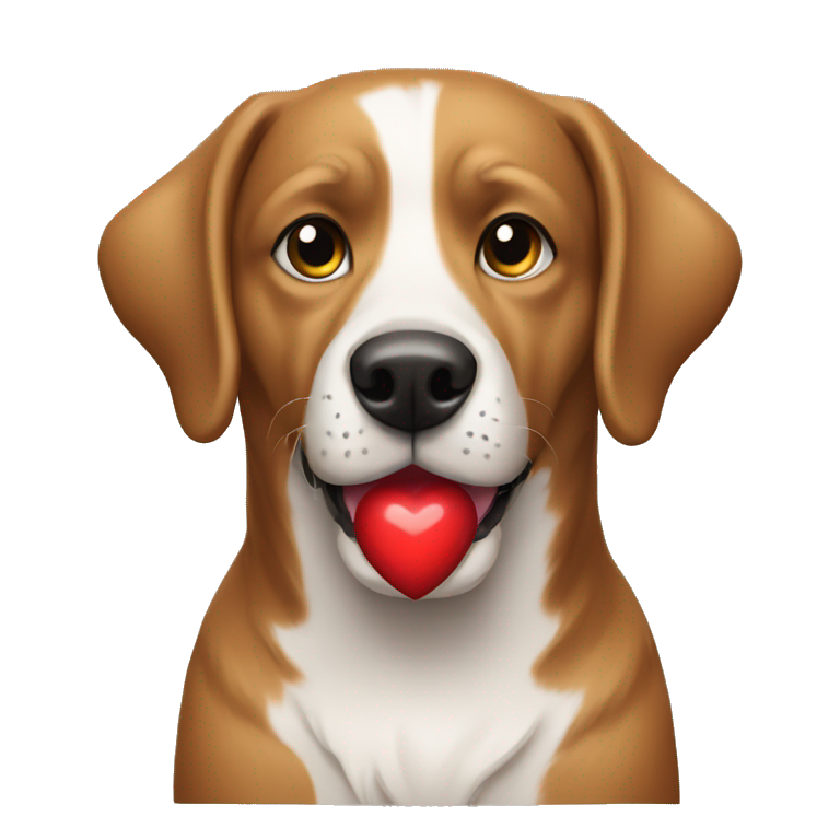 Pintcher dog making a heart emoji