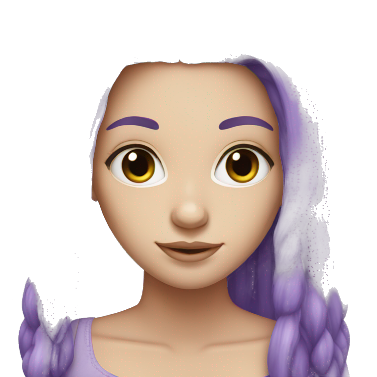 purple long hair white girl emoji