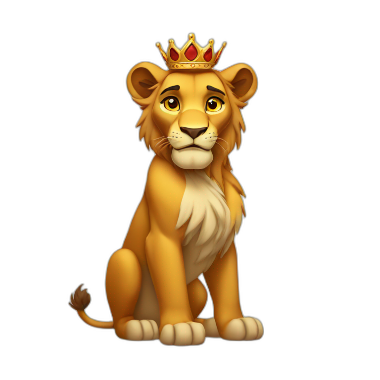 Lion king with crown  emoji
