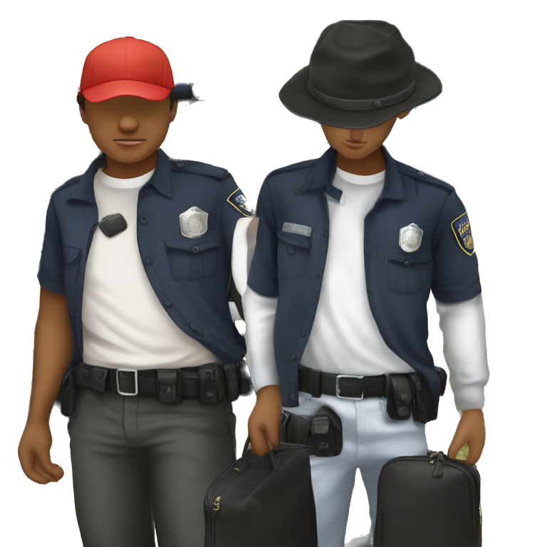 police boys in uniform emoji