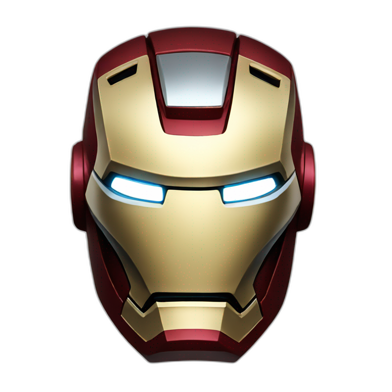 Iron man with his helmet emoji