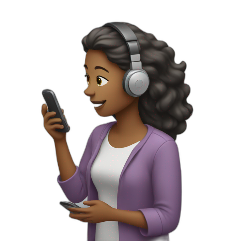 woman recording with cellphone emoji