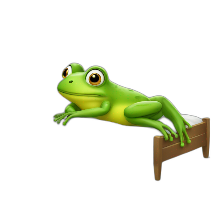frog in bed emoji