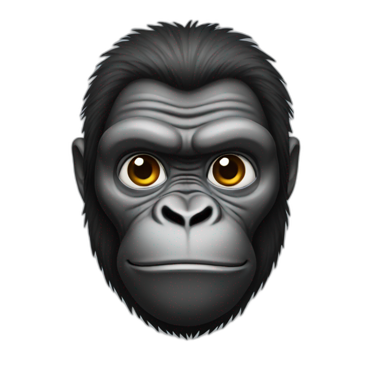 Gorilla using an android emoji