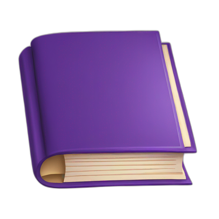 closed book purple emoji