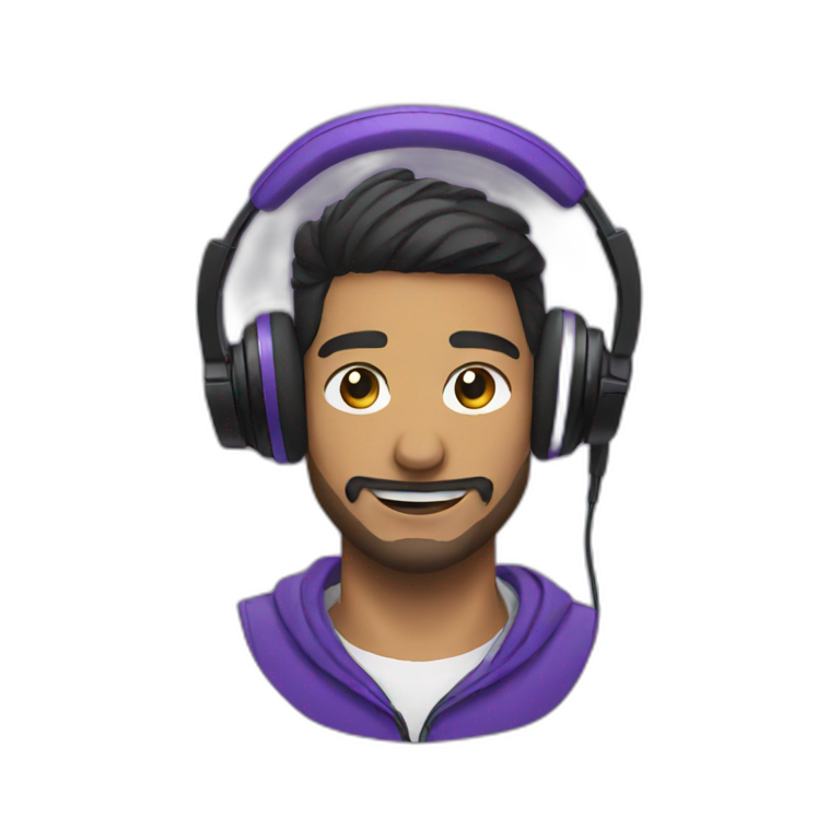 streamer twitch with headphones emoji