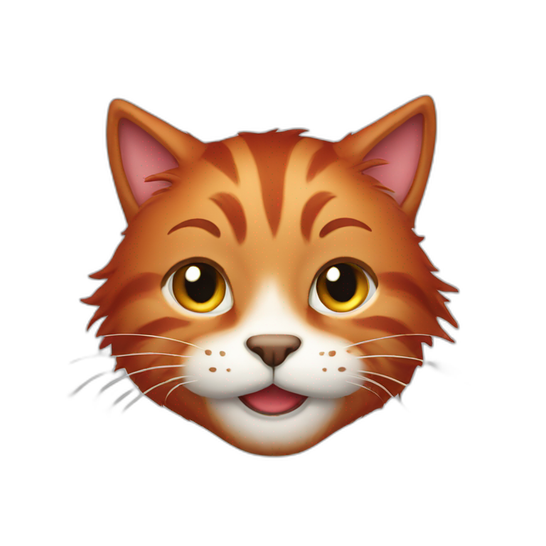 smiling cat red fur emoji