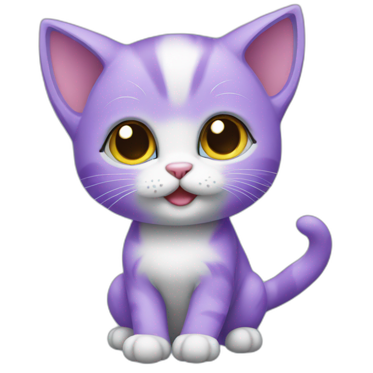 Purple kitten  emoji