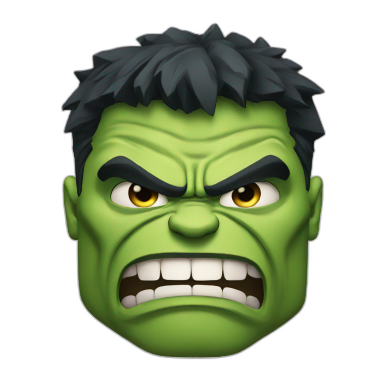 Hulk mad face emoji