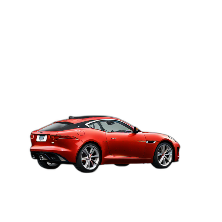red Jaguar f-type side view emoji