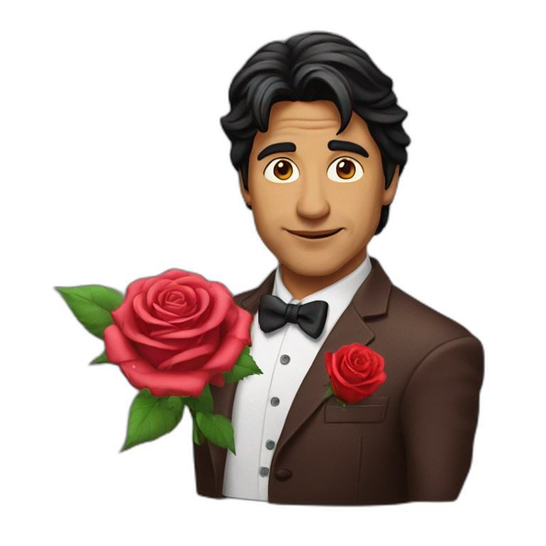 Sharukhan with rose  emoji