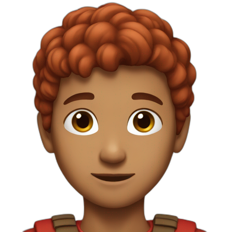 Boy Brave brown red emoji